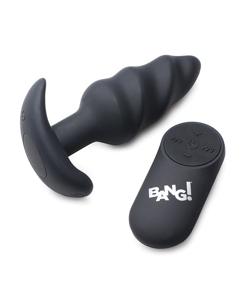 Bang! Vibrating Butt Plug W/remote Control - Bossy Pearl
