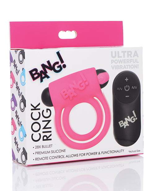 Bang! Vibrating Cock Ring & Bullet W/remote Control - Bossy Pearl