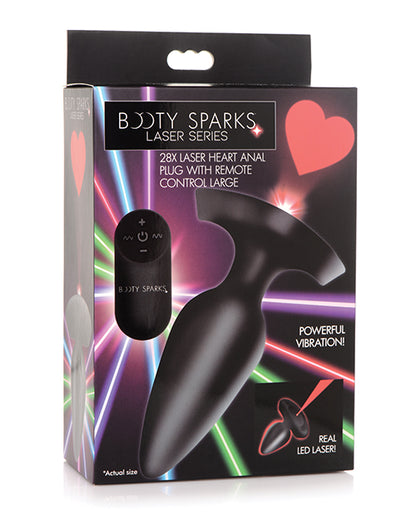 Booty Sparks Laser Heart Anal Plug W/remote
