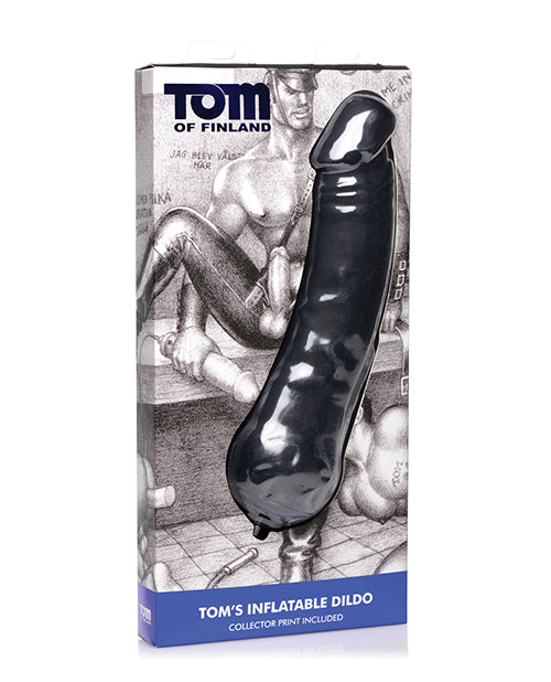 Toms Inflatable Silicone Dildo - Black - Bossy Pearl