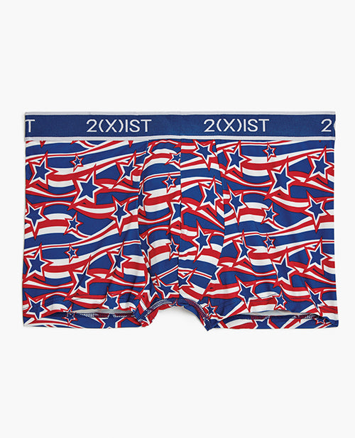 2xist Seasonal Graphic Micro No Show Trunk Red, White Blue - Bossy Pearl