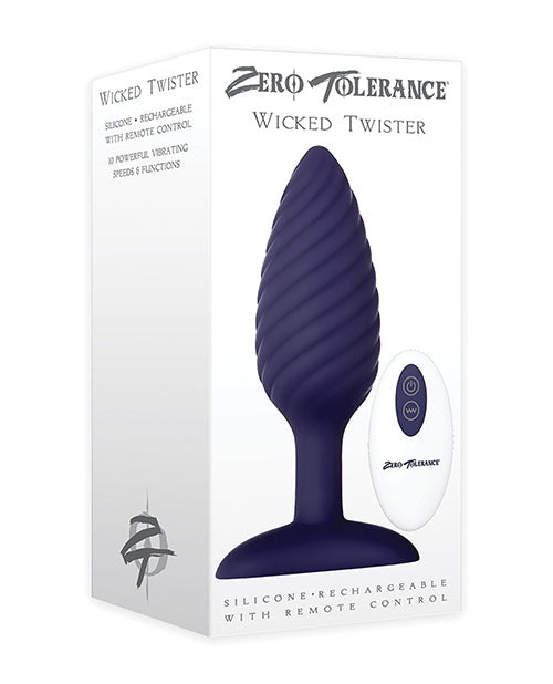 Zero Tolerance Wicked Twister Anal Rechargeable - Purple - Bossy Pearl