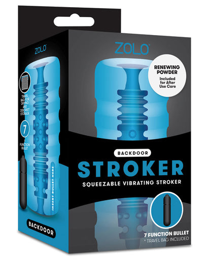 Zolo Backdoor Squeezable Vibrating Stroker - Bossy Pearl