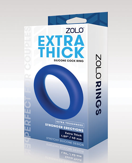 Zolo Extra Thick Silicone Cock Ring - Blue - Bossy Pearl