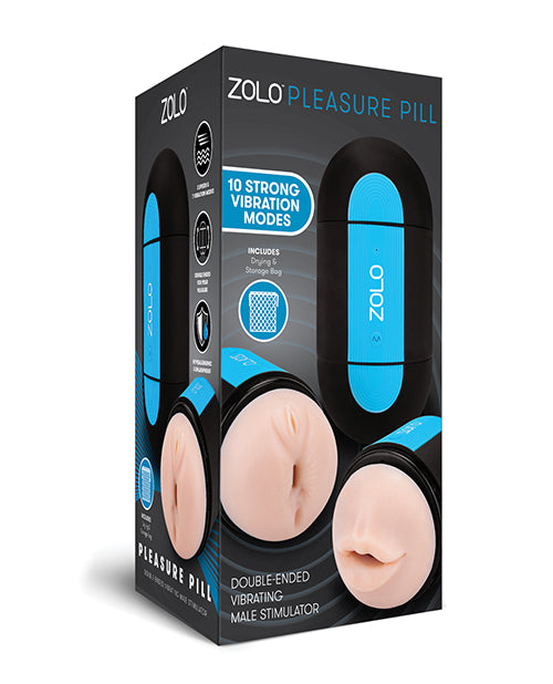 Zolo Pleasure Pill Double Ended Vibrating Stimulator - Ivory - Bossy Pearl